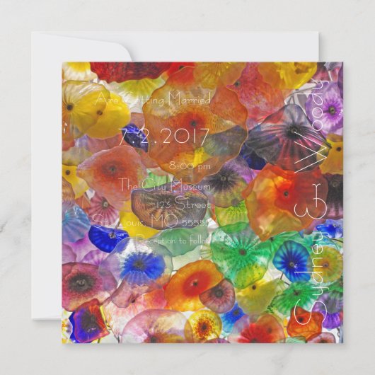 ガラス結婚灯 招待状 (正面)