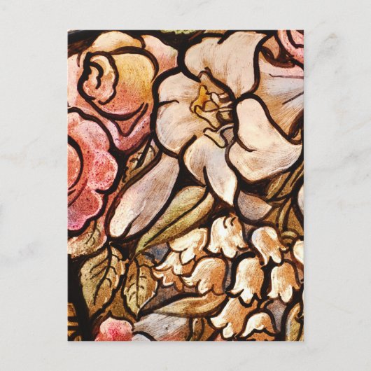 ガラス絵を描の花 ポストカード (正面)