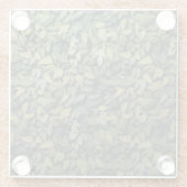 ガラス緑葉飲料コースター ガラスコースター (裏面)