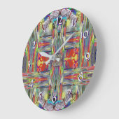 ガラス織り – 時間を逆時計に戻す ラージ壁時計 (傾斜)