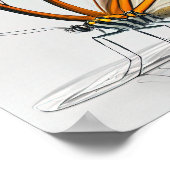 ガラス翼バタフライアートプリントポスター ポスター (角)