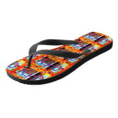 ガラス色のビーズ「開く」 ビーチサンダル (アングル)