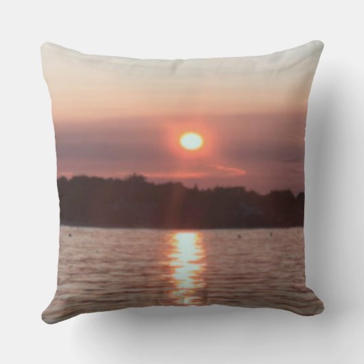 ガラス色の日没 クッション (裏面)