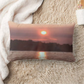 ガラス色の日没 ランバークッション (ブランケット)