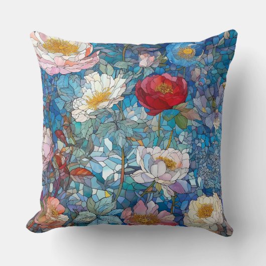 ガラス花びら クッション (正面)