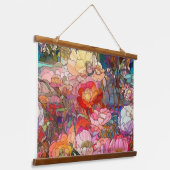 ガラス花びら 吊り下げ型タペストリー (傾斜あり)