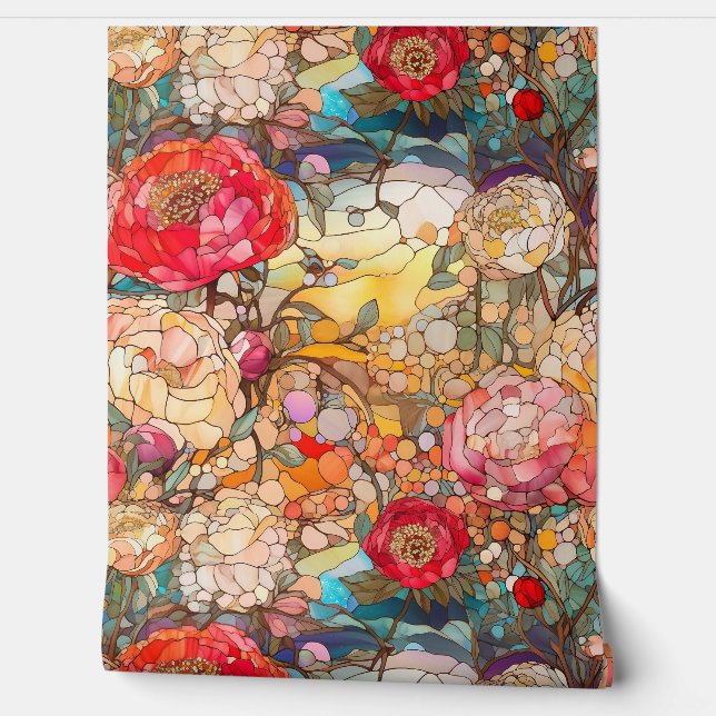 ガラス花びら 壁紙 (ほどく)