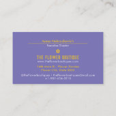 ガラス花フローリスト紫の名刺 名刺 (裏面)