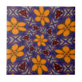 ガラス花模様 タイル (正面)