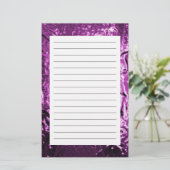 ガラス花紫文房具 便箋 (スタンド正面)