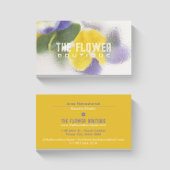 ガラス花花花屋イエロービジネスカード 名刺