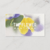 ガラス花花花屋イエロービジネスカード 名刺 (正面)