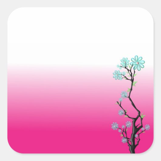 ガラス花2シール スクエアシール (正面)