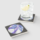 ガラス花 ストーンコースター (横)