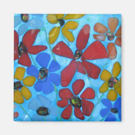 ガラス融着性花磁石 マグネット