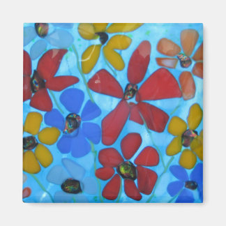 ガラス融着性花磁石 マグネット