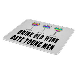 ガラス製のカッティングボード 古酒を飲み若者を口説く カッティングボード