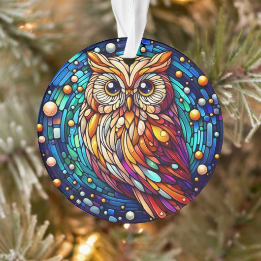 ガラス製のベンチと花が染まる静けさ オーナメント (ツリー)