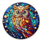 ガラス製のベンチと花が染まる静けさ セラミックノブ (正面)