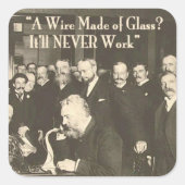 ガラス製のユーモアのある電線 スクエアシール (正面)