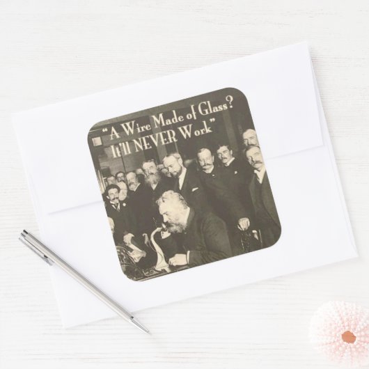 ガラス製のユーモアのある電線 スクエアシール (封筒)