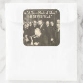 ガラス製のユーモアのある電線 スクエアシール (バッグ)