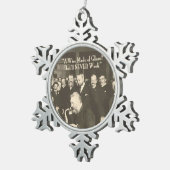 ガラス製のユーモアのある電線 スノーフレークピューターオーナメント (右)