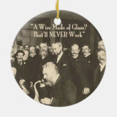 ガラス製のユーモアのある電線 セラミックオーナメント (裏面)