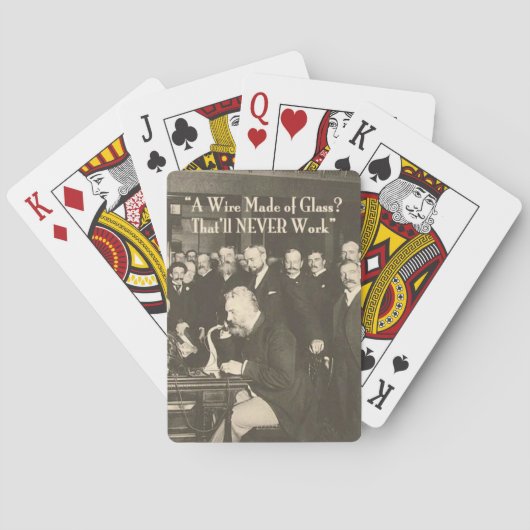ガラス製のユーモアのある電線 トランプ (裏面)