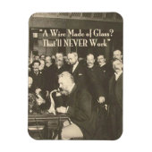 ガラス製のユーモアのある電線 マグネット (縦)