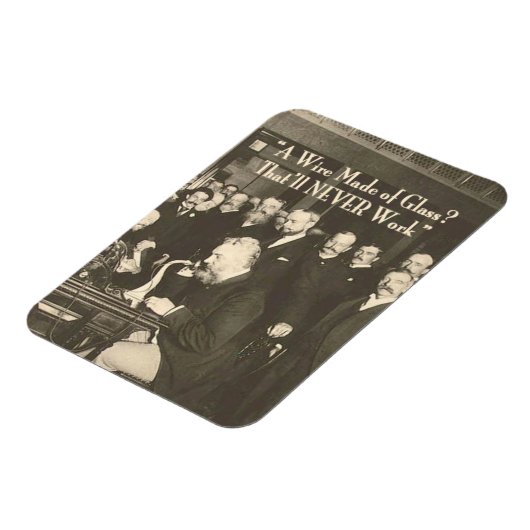 ガラス製のユーモアのある電線 マグネット (左側)