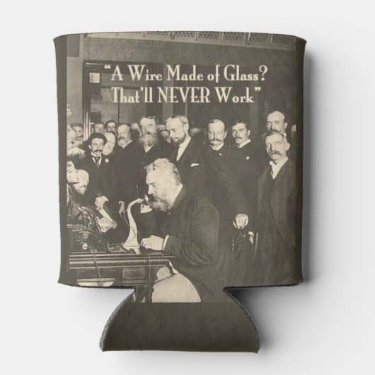 ガラス製のユーモアのある電線 缶クーラー (裏面)