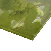 ガラス製の切断板，ぶどう園，グルメ，緑 カッティングボード (角)