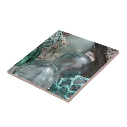 ガラス製の魚釣りフロート タイル (側面)