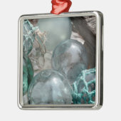 ガラス製の魚釣りフロート メタルオーナメント (左)