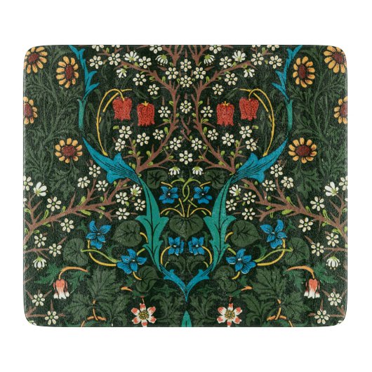 ガラス製まな板：ウィリアム・モリス カッティングボード (正面)