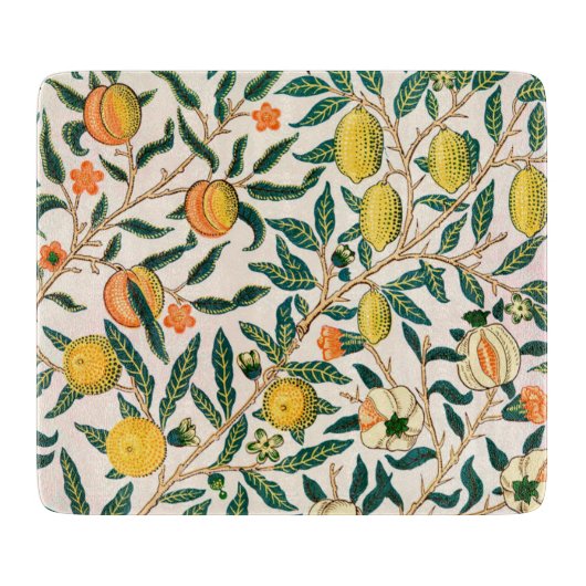 ガラス製まな板：ウィリアム・モリス カッティングボード (正面)