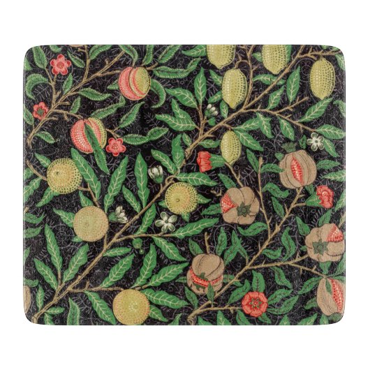 ガラス製まな板：ウィリアム・モリス・ポメグラネート カッティングボード (正面)