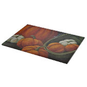 ガラス製カッティングボードのカボチャ&グリーンバスケット カッティングボード (角)