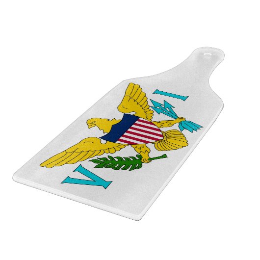ガラス製カッティングボードパドルヴァージン諸島国旗 カッティングボード (角)