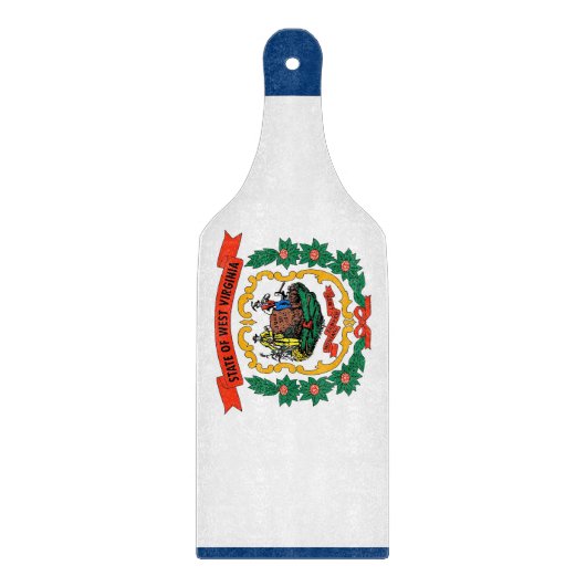 ガラス製カッティングボードパドル西バージニア州旗 カッティングボード (正面)