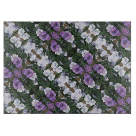 ガラス製キッチンカットボード – ラベンダームローズ#2 カッティングボード