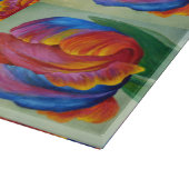 ガラス製キッチンカットボード – Rainbow Tulip A カッティングボード (角)