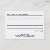 ガラス製コメントカード 名刺 (裏面)