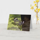 ガラス製バタフライカード カード (黄色い花)