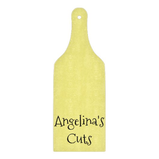 ガラス製切削ボードイエロー カッティングボード (正面)