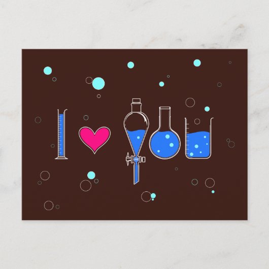 ガラス製品のはがきで綴った「愛してる」 ポストカード (正面)