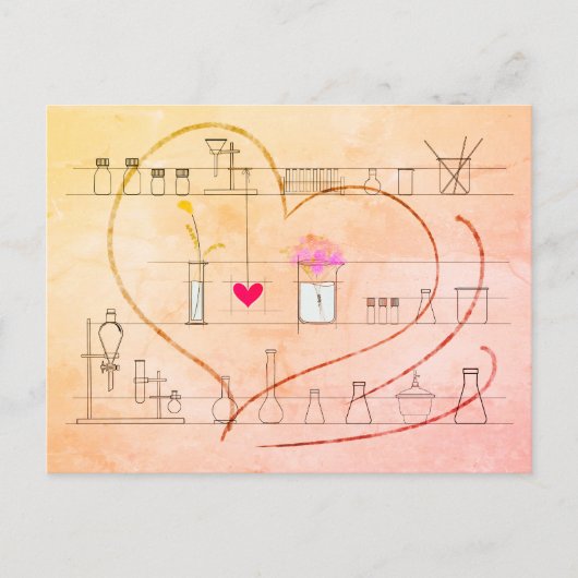 ガラス製品はがき綴りの「Uが大好き」 ポストカード (正面)