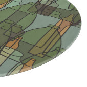 ガラス製品ガロール：ヴィンテージボトルパターン カッティングボード (角)