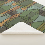 ガラス製品ガロール：ヴィンテージボトルパターン シェルパブランケット (3/4)